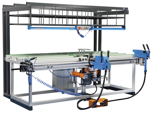 Banco de herrajes para hojas WS-131 Artikon. Ventytec Soluciones S.L. Venta y Reparación de maquinaria para Aluminio y PVC